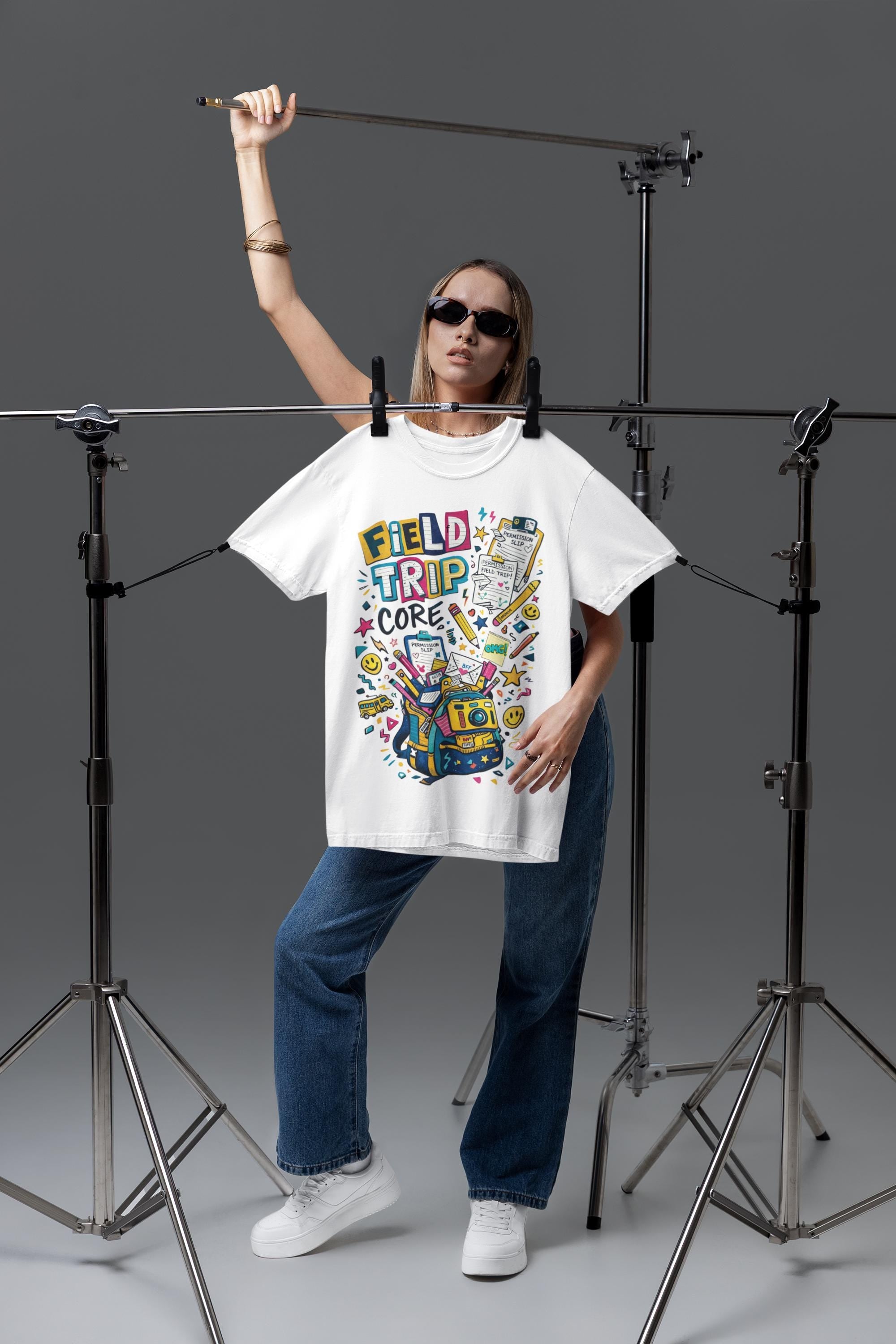 Field Trip Core backpack illustration T-Shirt | school adventure tee