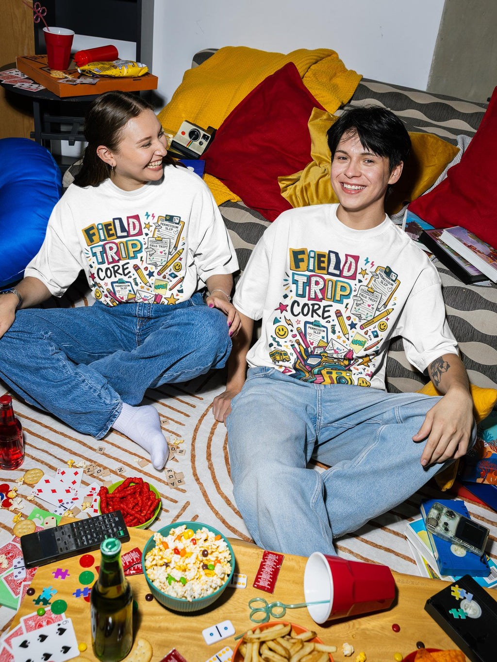 Field Trip Core backpack illustration T-Shirt | school adventure tee