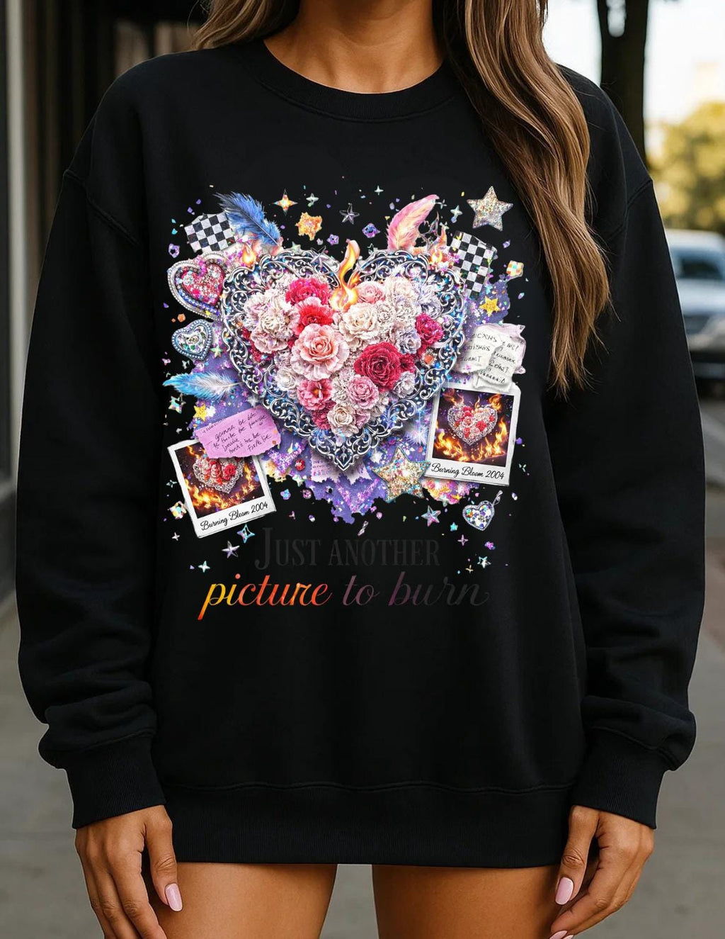 Picture Burn Breakup Sweatshirt | Sarcastic Relationship Humor Quote Tee for Heartbreak Recovery