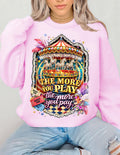 Funhouse Showgirl Crewneck Sweatshirt – Burlesque Graphic Top