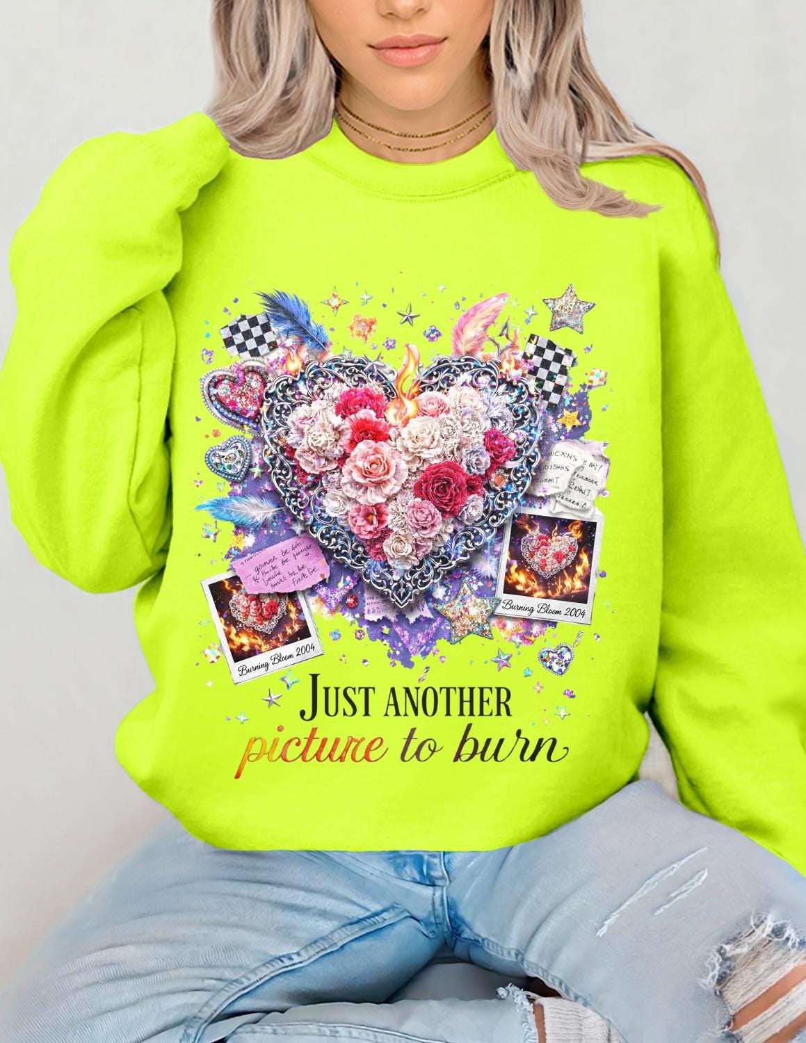 Picture Burn Breakup Sweatshirt | Sarcastic Relationship Humor Quote Tee for Heartbreak Recovery