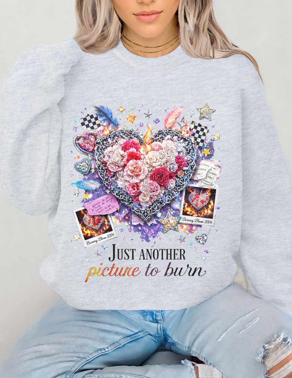 Picture Burn Breakup Sweatshirt | Sarcastic Relationship Humor Quote Tee for Heartbreak Recovery