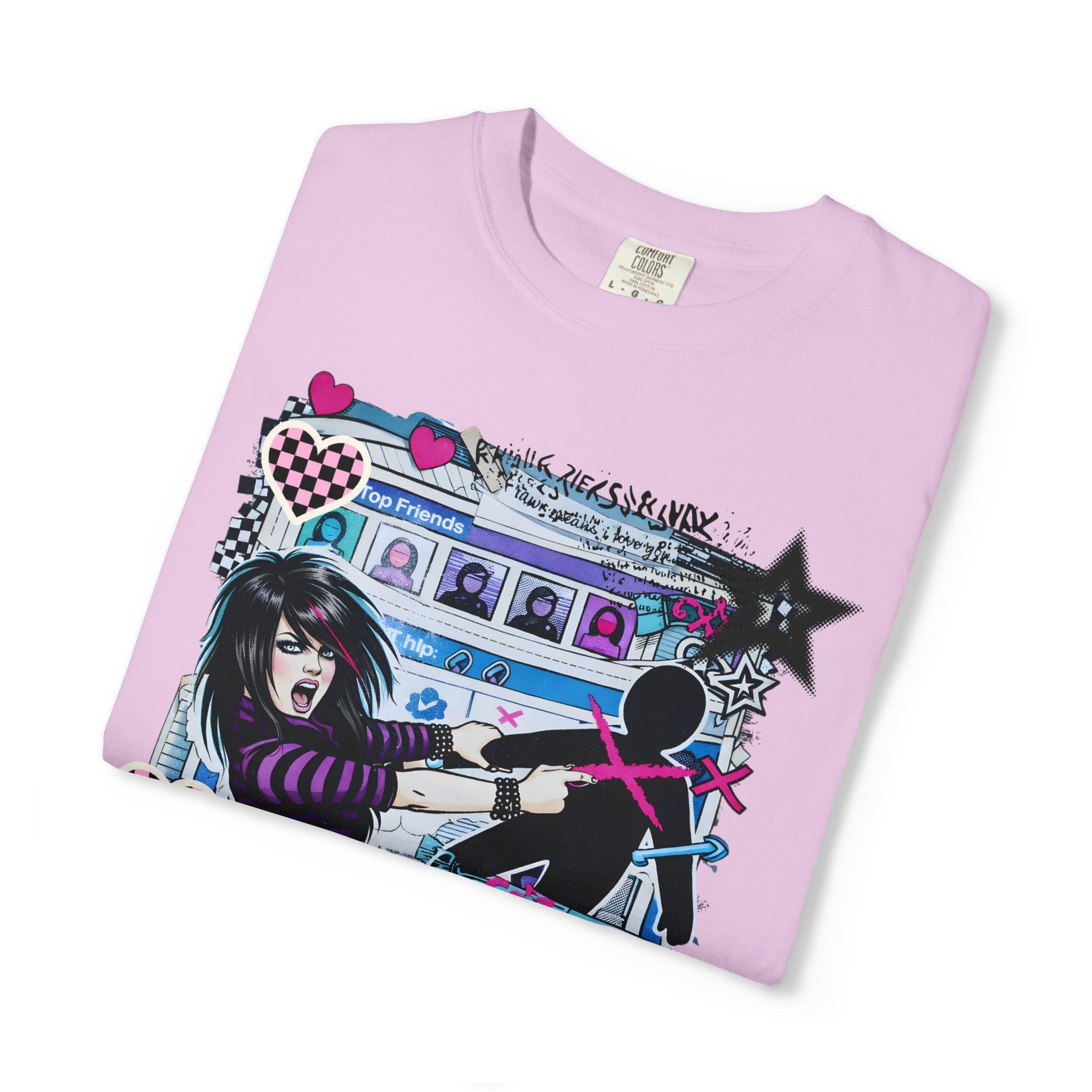 Y2K Emo Graphic Tee | If You Were In My Top 8 Blocked