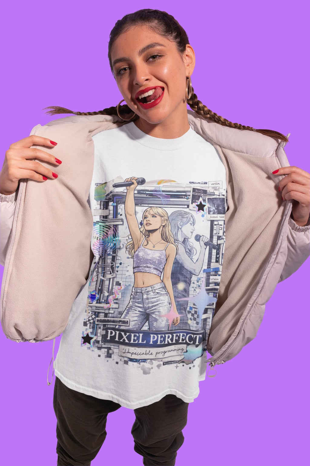 Y2K Pixel Art Comfort Colors Tee | Retro Zillennial Fashion