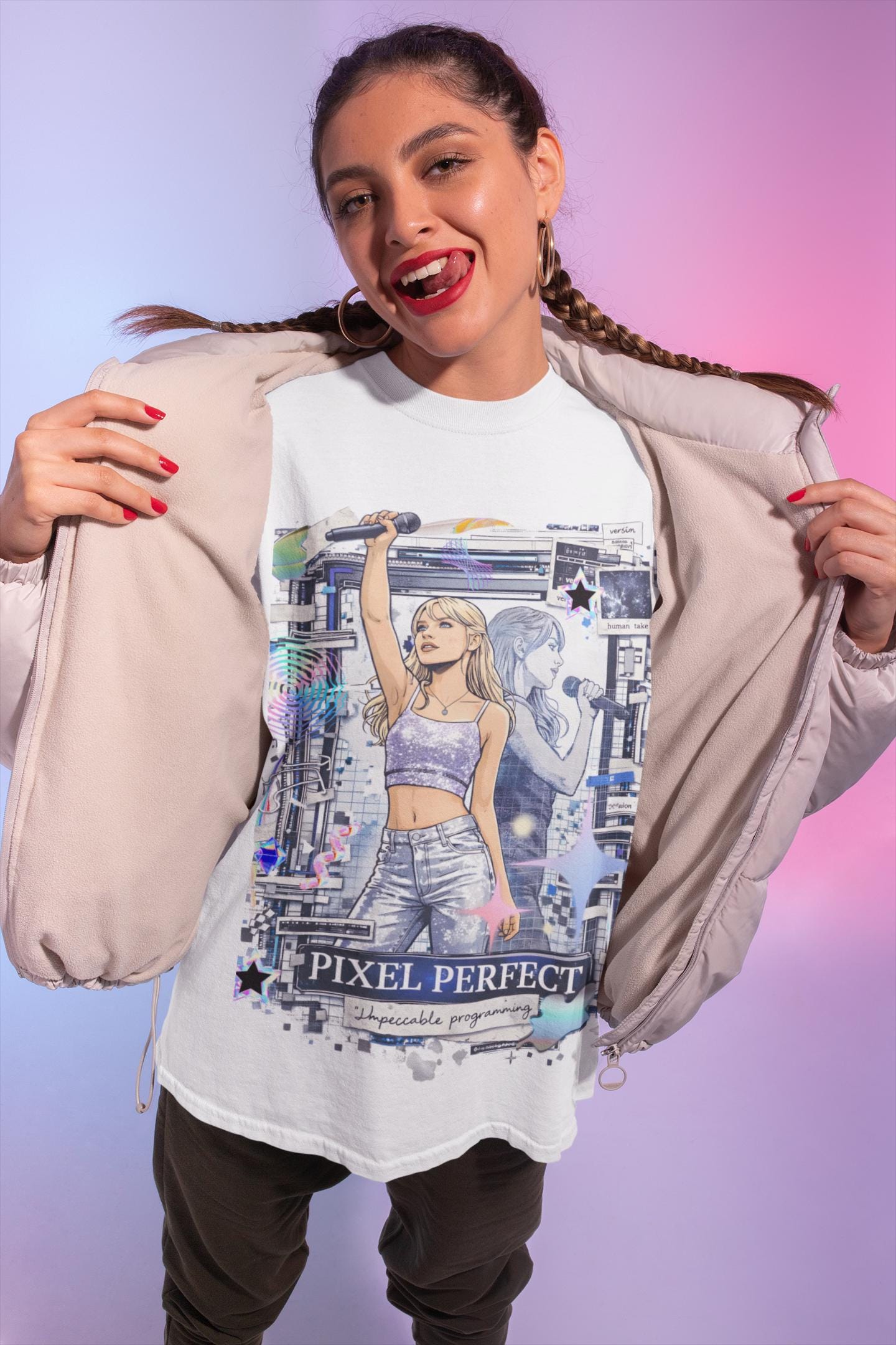 Y2K Pixel Art Comfort Colors Tee | Retro Zillennial Fashion