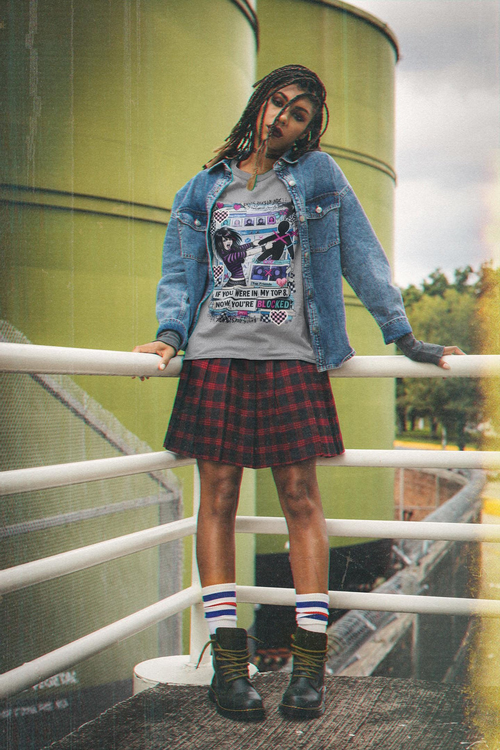 Y2K Emo Graphic Tee | If You Were In My Top 8 Blocked