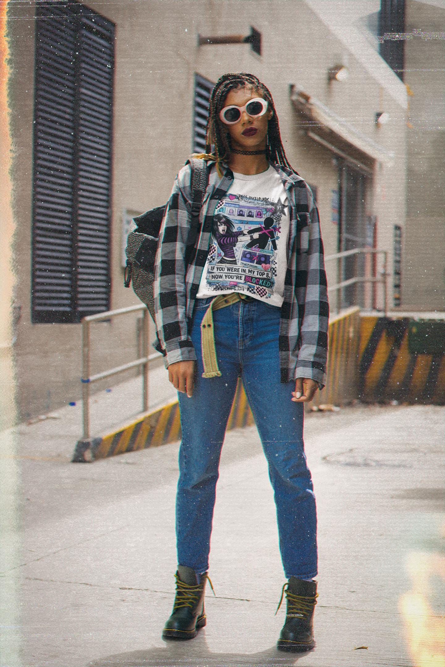 Y2K Emo Graphic Tee | If You Were In My Top 8 Blocked