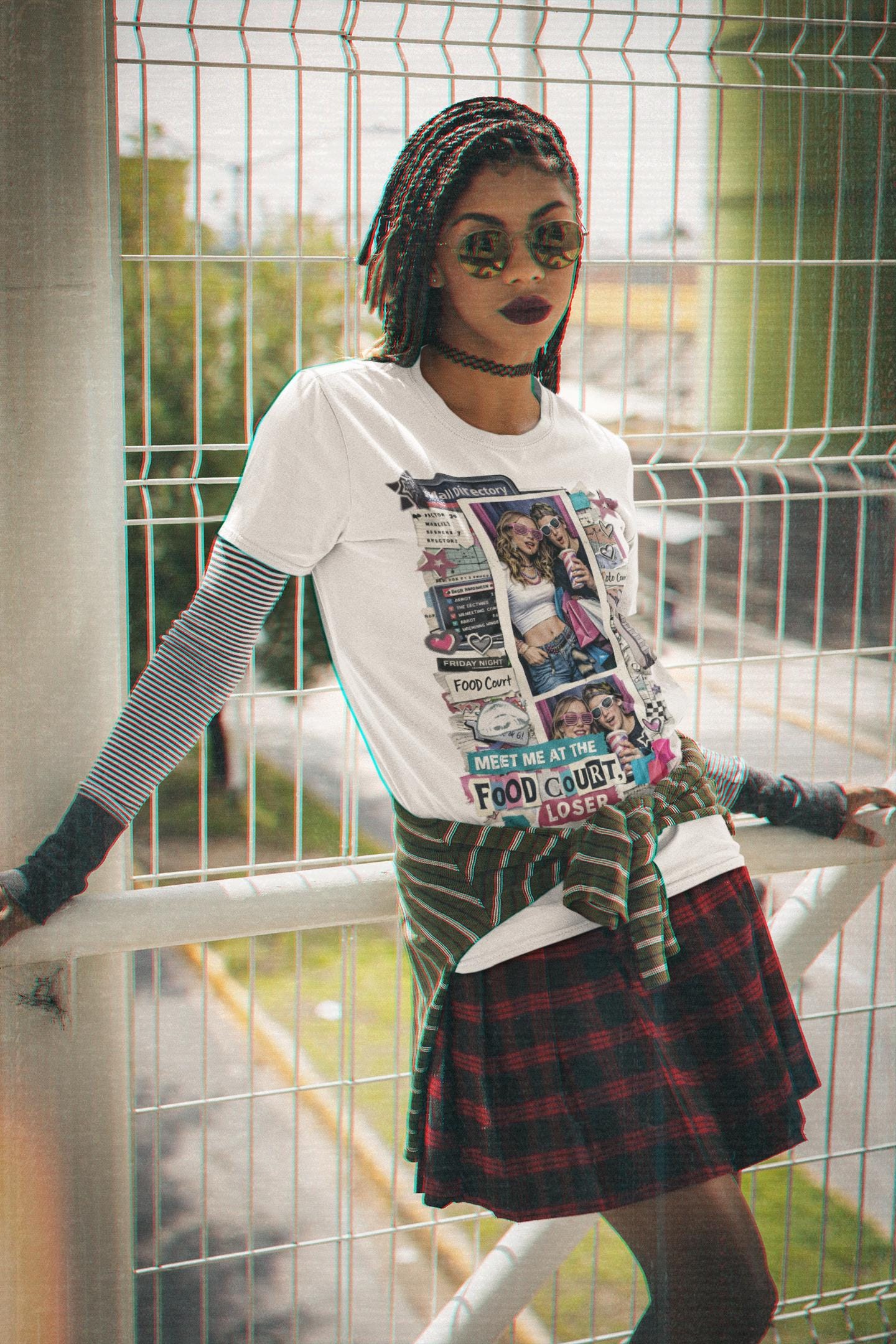 90s Mall Food Court T-Shirt | Vintage Collage Tee