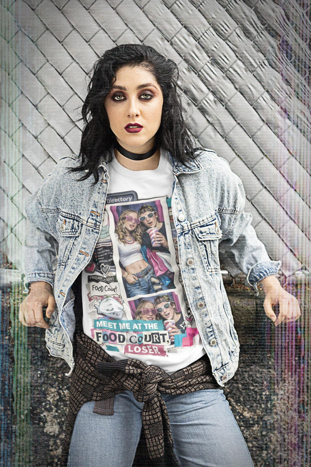 90s Mall Food Court T-Shirt | Vintage Collage Tee