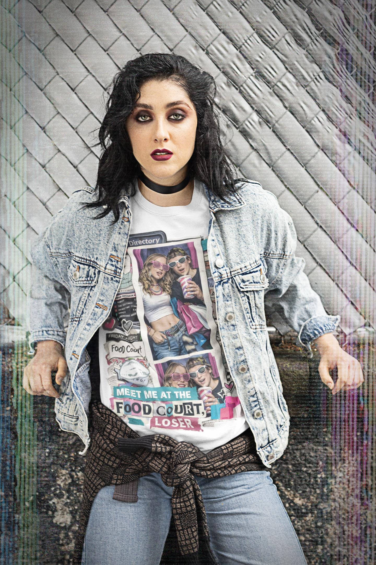 90s Mall Food Court T-Shirt | Vintage Collage Tee