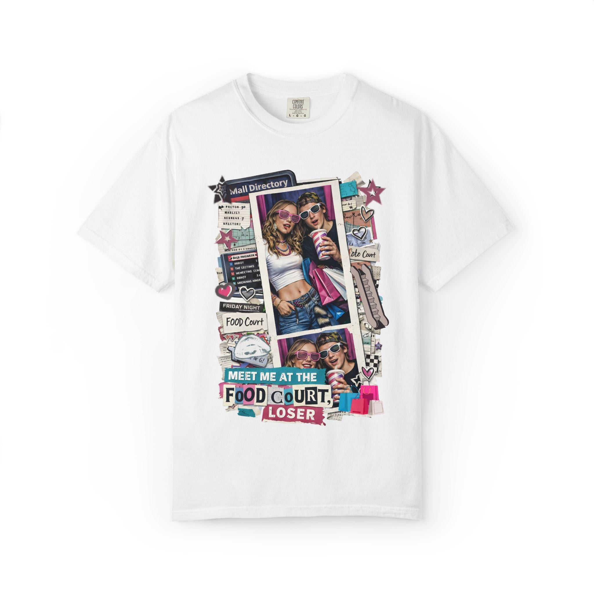 90s Mall Food Court T-Shirt | Vintage Collage Tee