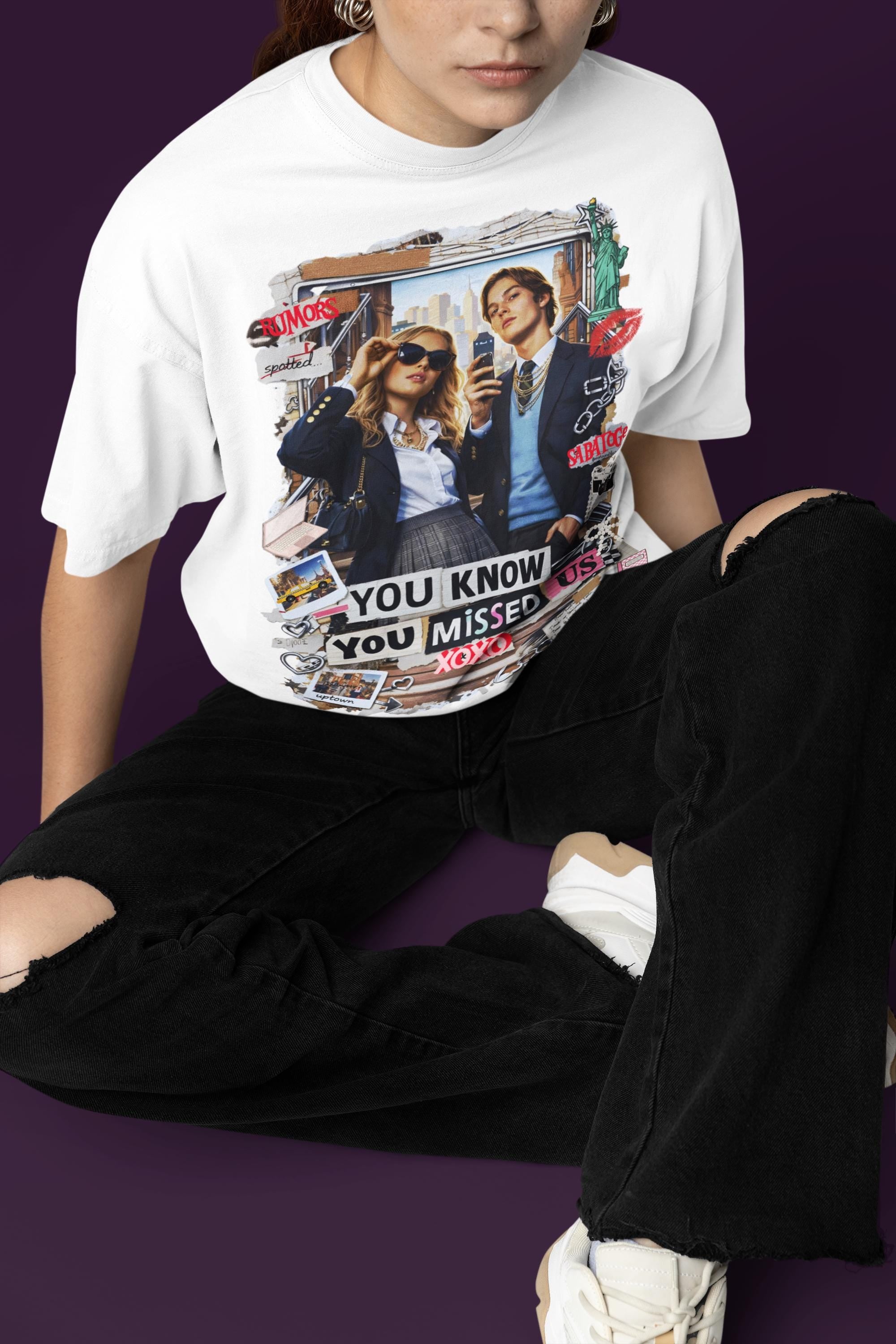 Y2K Gossip Girl Graphic Tee | Zillennial Nostalgia