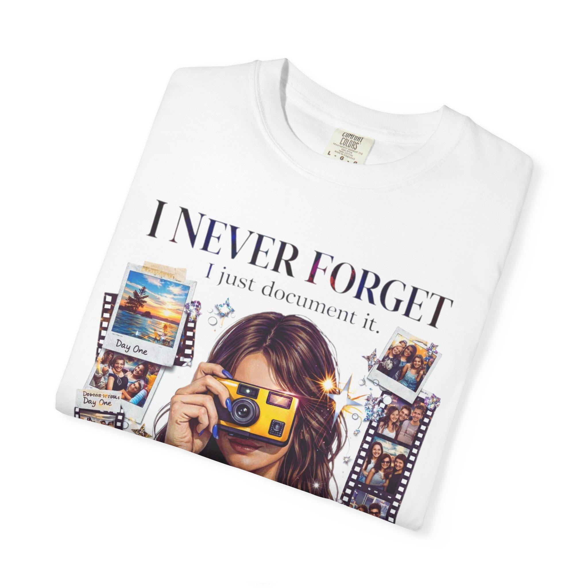 I Never Forget camera collage T-Shirt | vintage film photography tee
