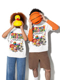Toy Chest Energy T-shirt | colorful vintage toy stack graphic