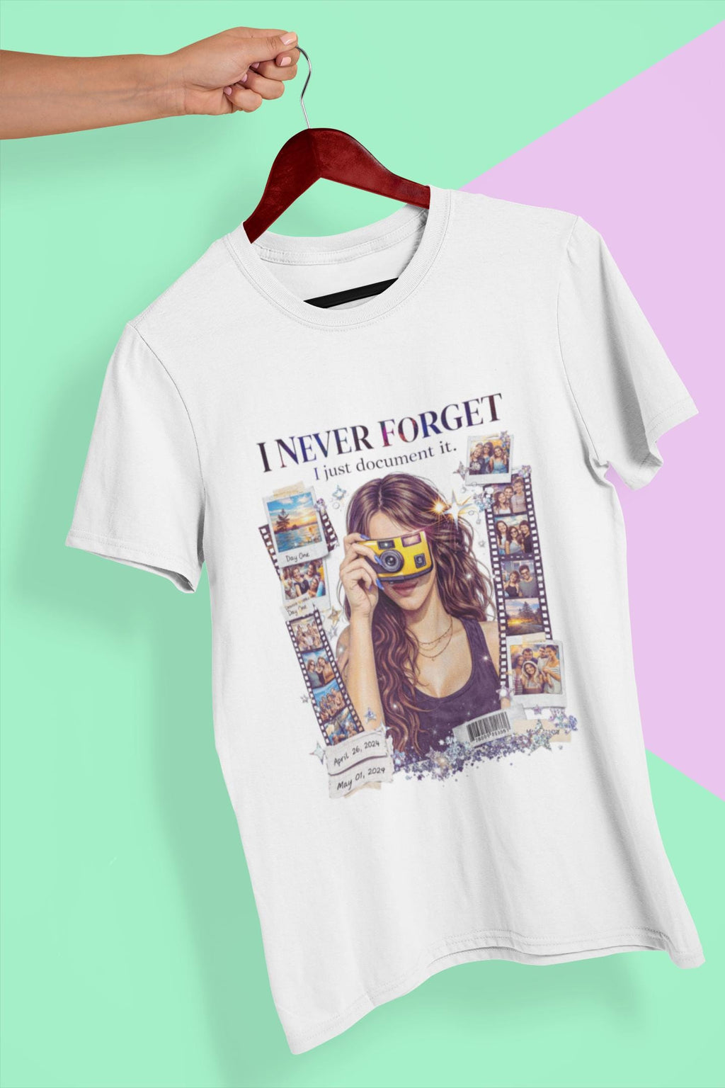 I Never Forget camera collage T-Shirt | vintage film photography tee