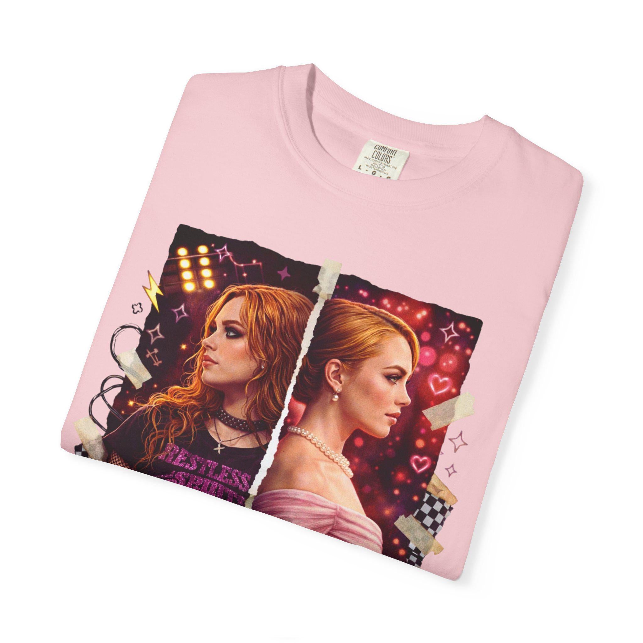 Pink Punk Princess Graphic Tee | Grunge Cotton Shirt Crowned in Chaos Aesthetic Unisex Streetwear
