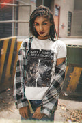 Emotional Grunge Graphic Tee: She's a Rebel He's a Ghost Alternative Vintage Style T-Shirt