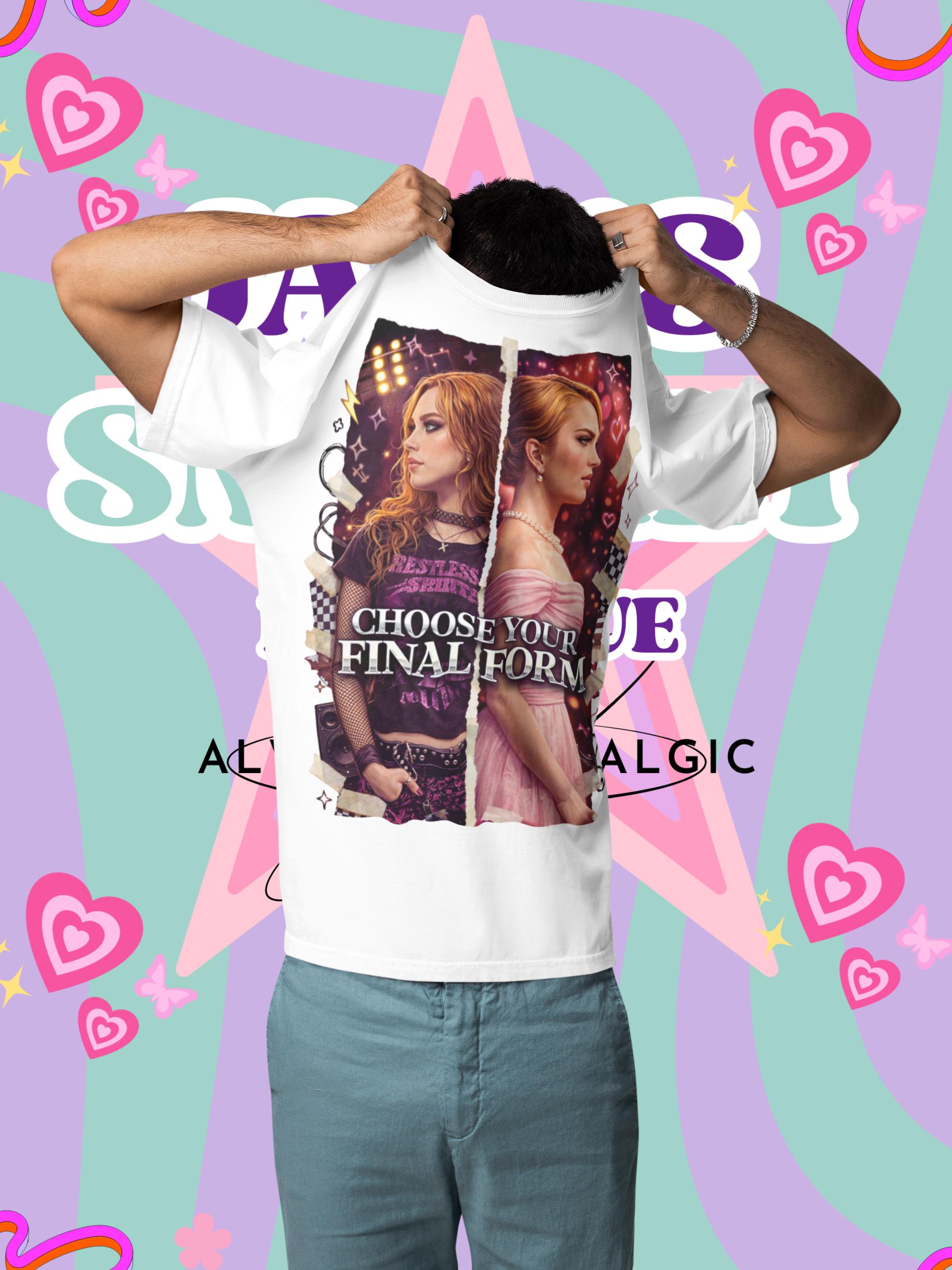Pink Punk Princess Graphic Tee | Grunge Cotton Shirt Crowned in Chaos Aesthetic Unisex Streetwear