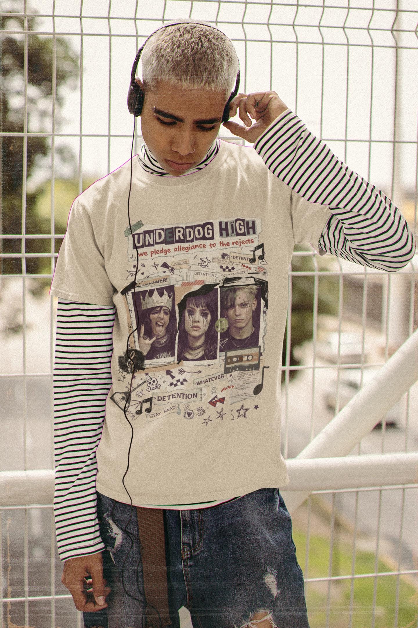 Underdog High Rebellion Grunge T-Shirt | Alternative Punk Band Tee Streetwear