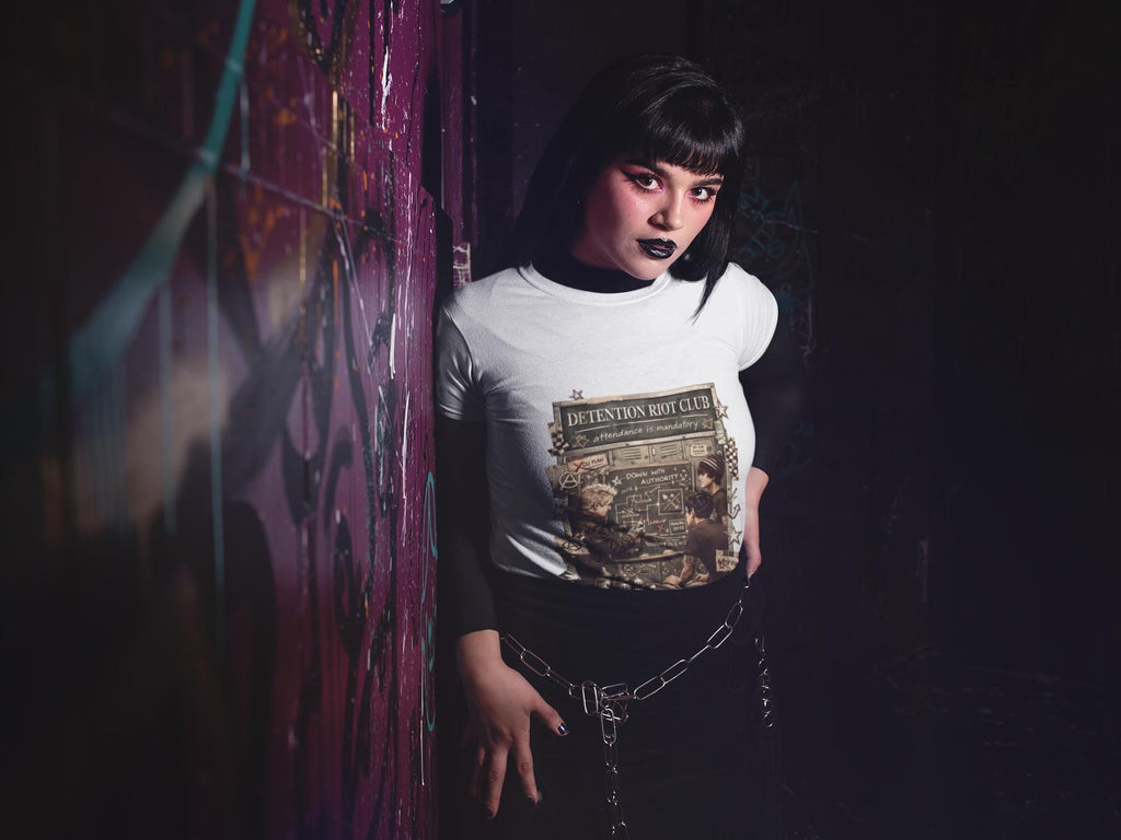 Detention Riot Club Graphic Tee | Grunge Punk Alternative Streetwear T-Shirt Unisex Youth Rebellion Fashion