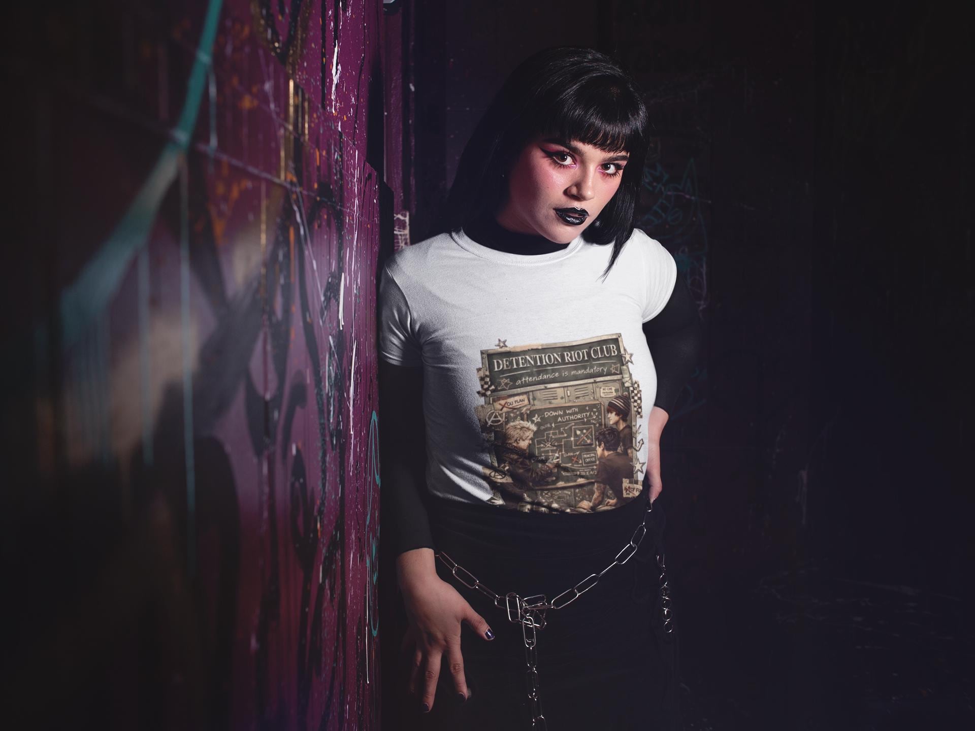 Detention Riot Club Graphic Tee | Grunge Punk Alternative Streetwear T-Shirt Unisex Youth Rebellion Fashion