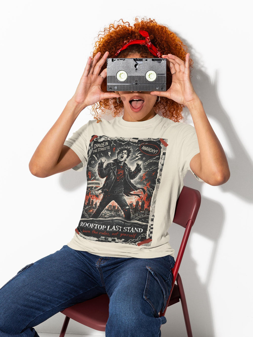 Rooftop Last Stand Punk Rebellion T-shirt