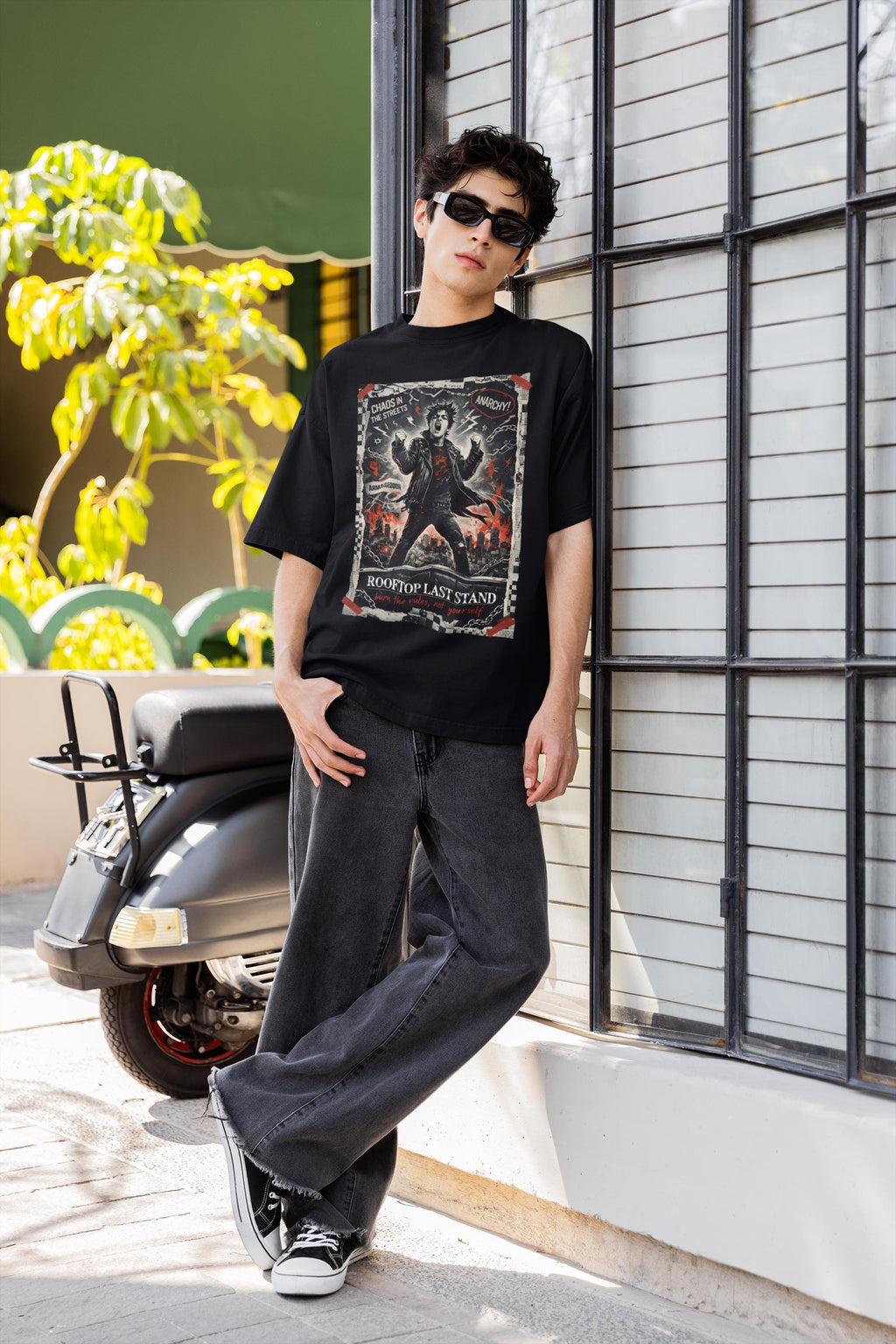 Rooftop Last Stand Punk Rebellion T-shirt