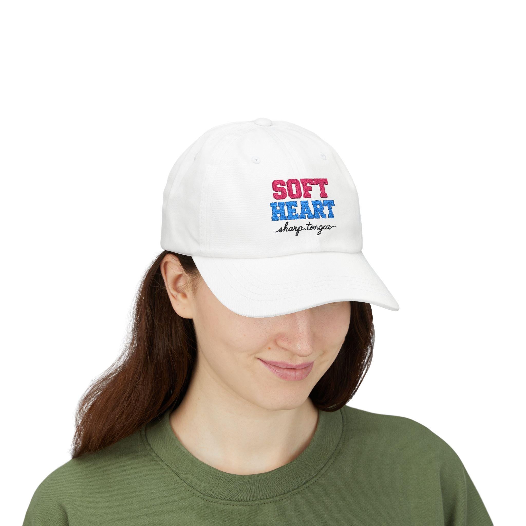Soft Heart Sharp Tongue Dad Cap | Embroidered Heart & Script