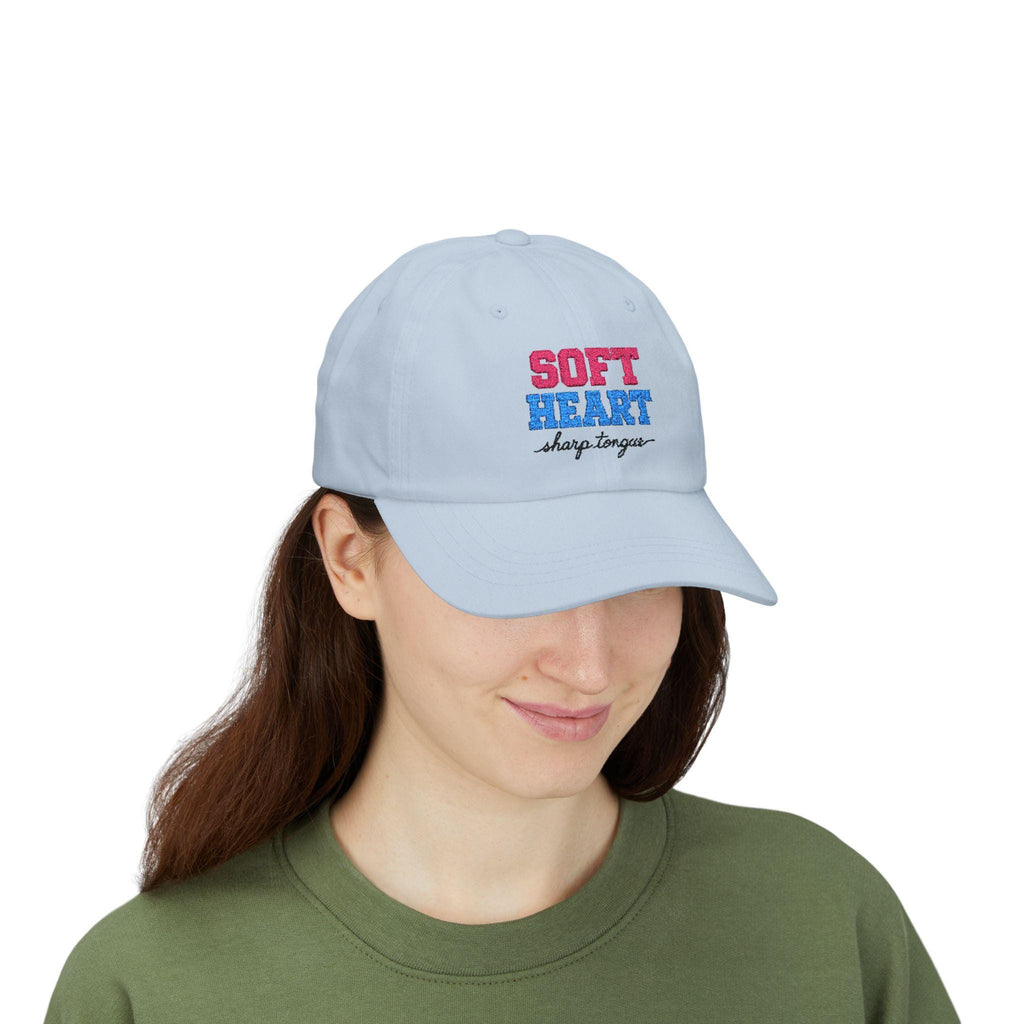 Soft Heart Sharp Tongue Dad Cap | Embroidered Heart & Script