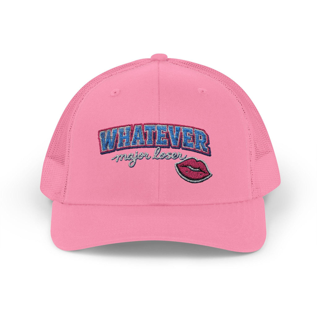 Whatever Maybe Later Snapback Cap | Embroidered Lip Patch, Sassy Text