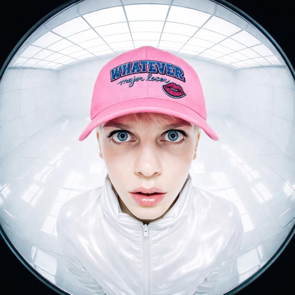 Whatever Maybe Later Snapback Cap | Embroidered Lip Patch, Sassy Text