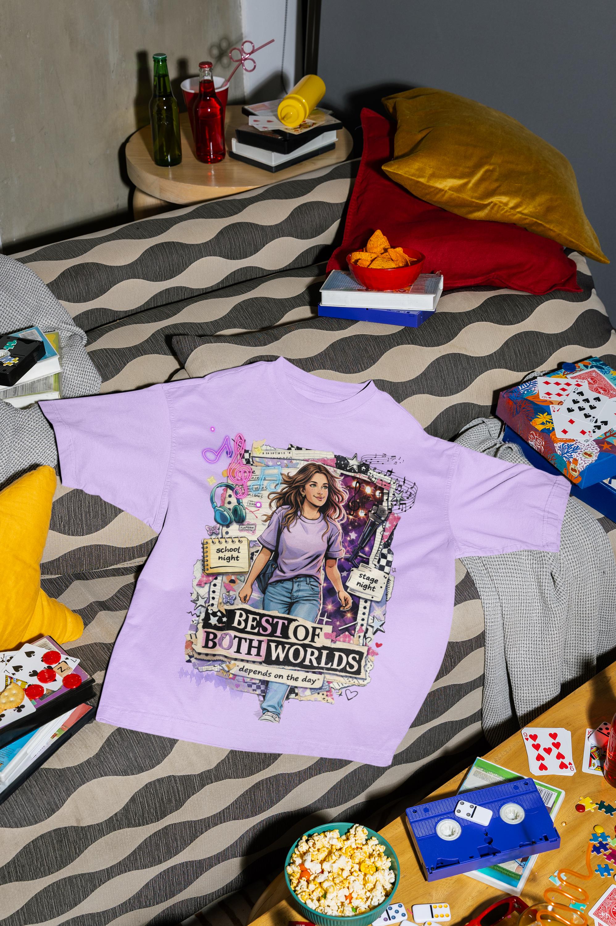 Y2K Music Girl Graphic Tee – Nostalgic Collage Shirt