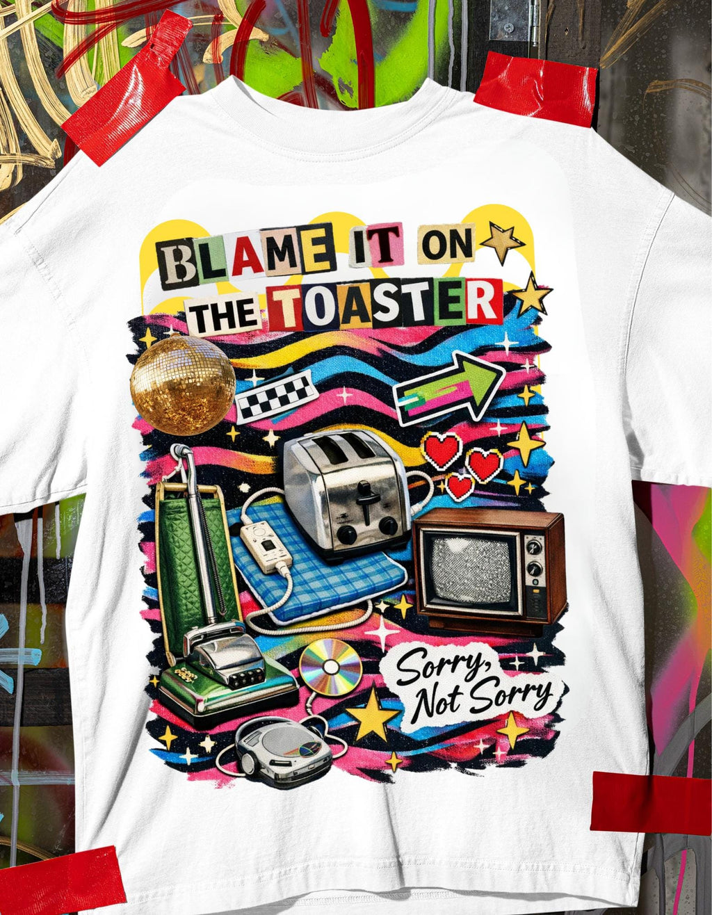 Retro Toaster Graphic Tee | Funny Vintage Appliance Collage