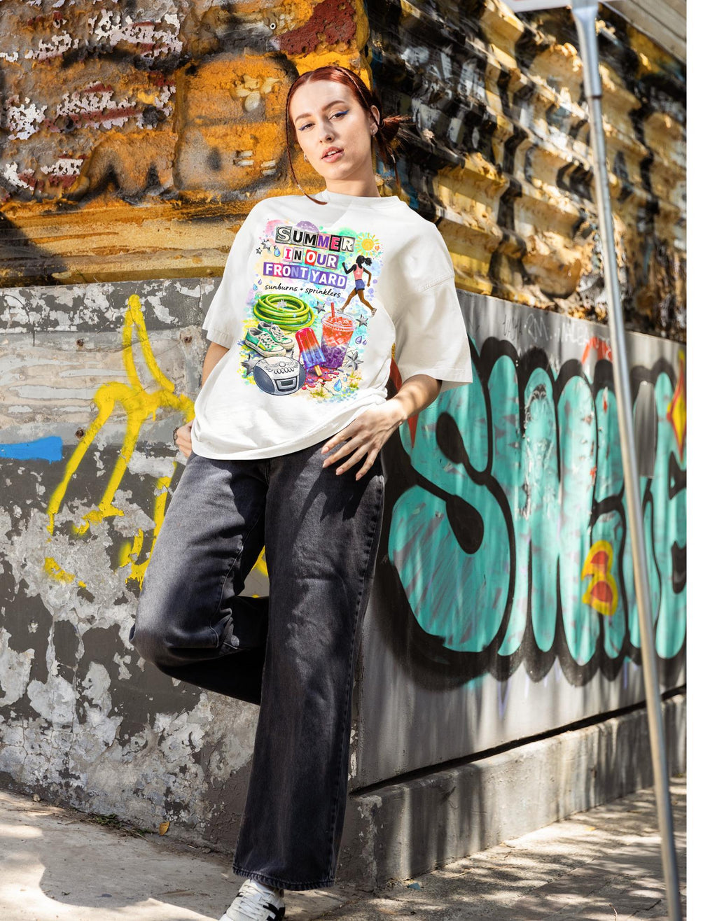 Nostalgic Summer Front Yard Graphic Tee - Comfort Colors Unisex T-Shirt