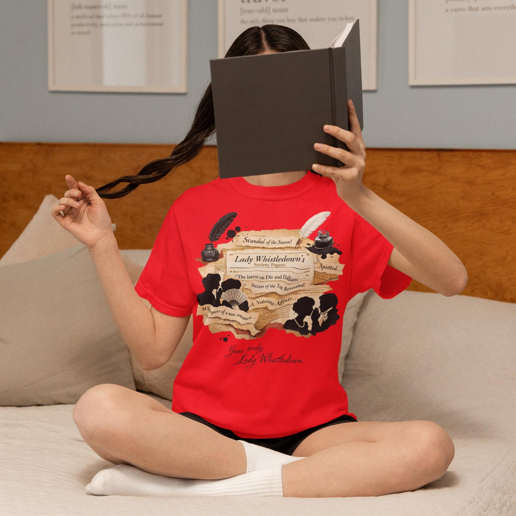 Victorian Lady Silhouettes T-Shirt | Vintage Quill & Floral Novelty Tee