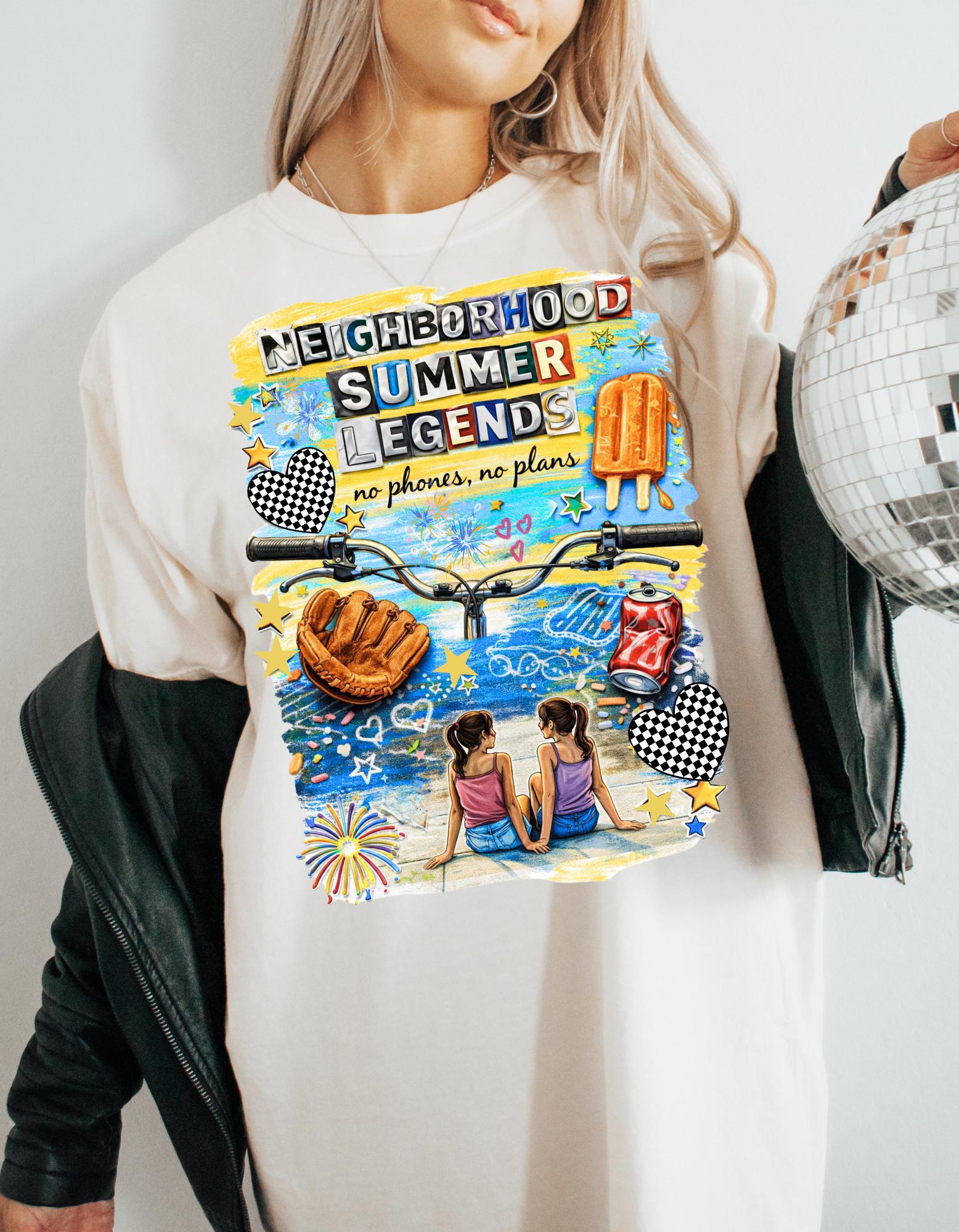 Neighborhood Summer Legends Tee - No Phones Plans Zillennial Nostalgia Shirt Vintage Retro Graphic Unisex