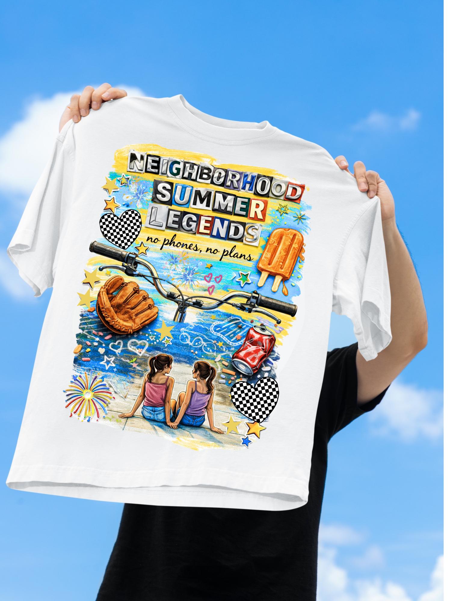 Neighborhood Summer Legends Tee - No Phones Plans Zillennial Nostalgia Shirt Vintage Retro Graphic Unisex