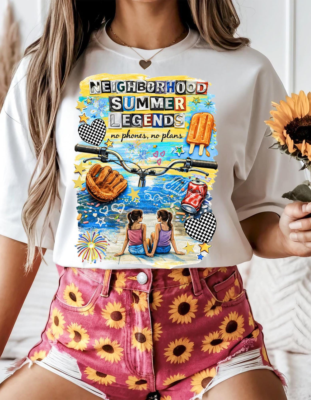 Neighborhood Summer Legends Tee - No Phones Plans Zillennial Nostalgia Shirt Vintage Retro Graphic Unisex