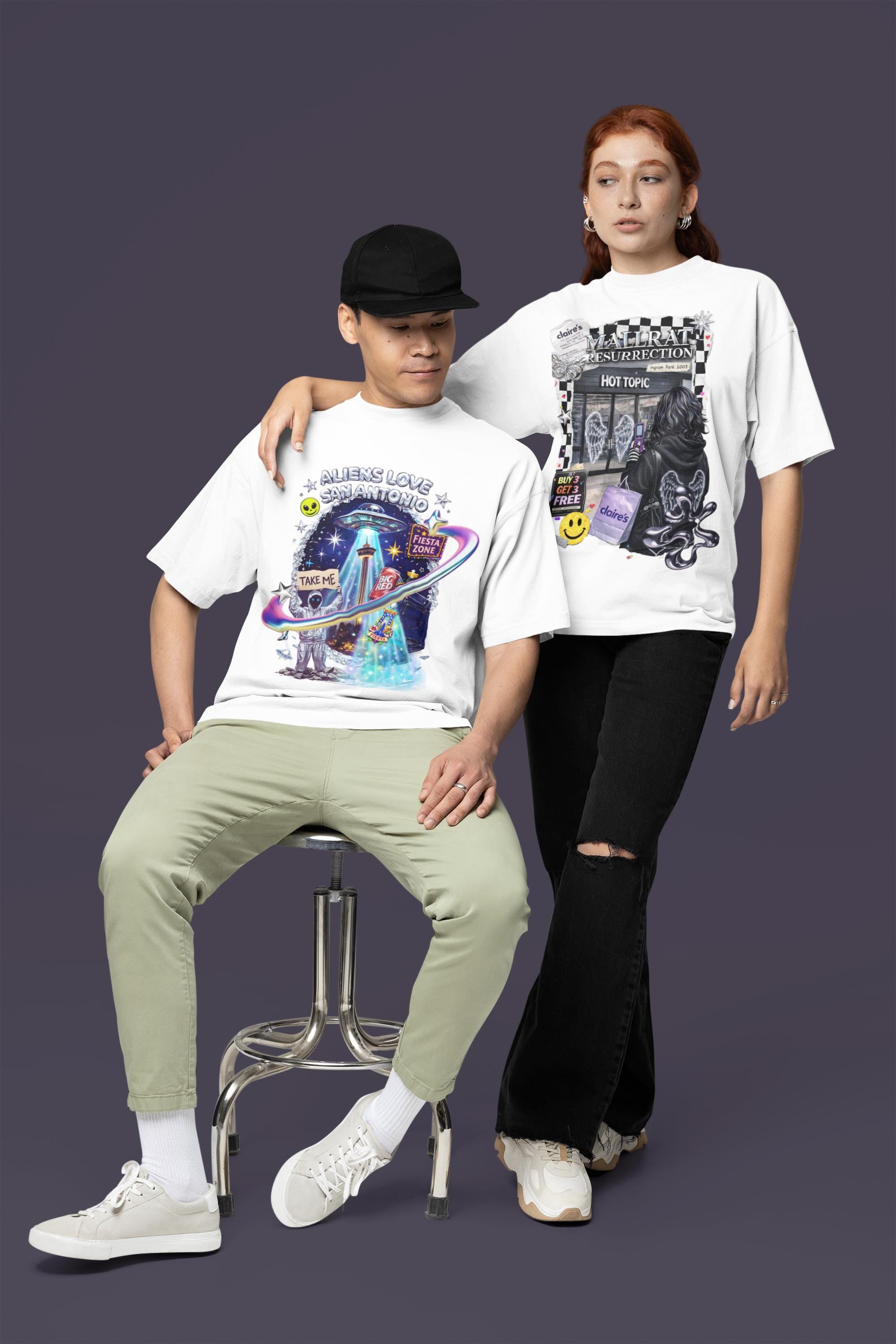 Aliens Love San Antonio T-Shirt | UFO Fiesta Zone Graphic Tee
