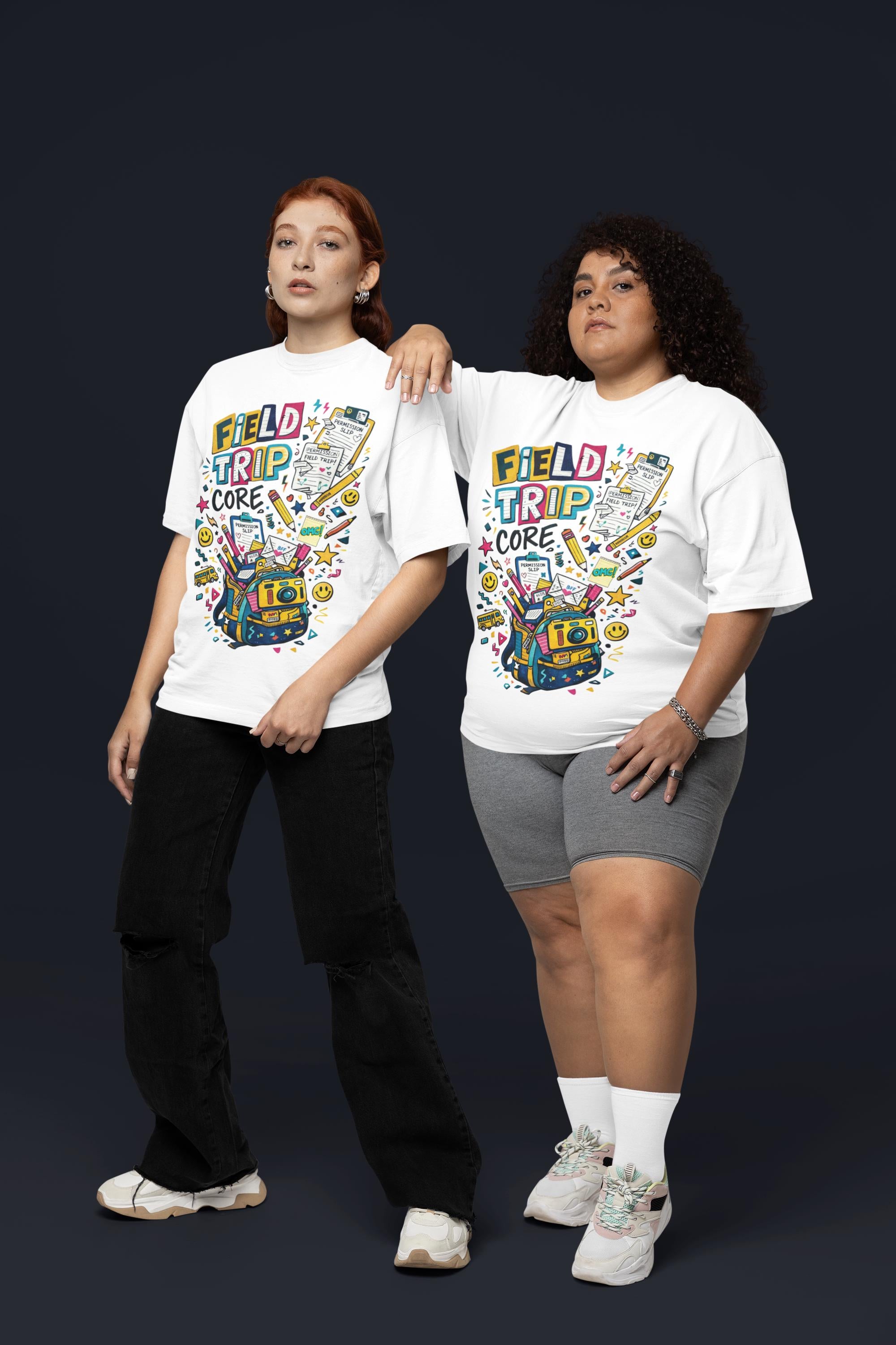 Field Trip Core backpack illustration T-Shirt | school adventure tee