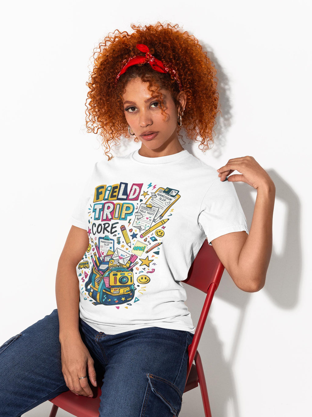 Field Trip Core backpack illustration T-Shirt | school adventure tee