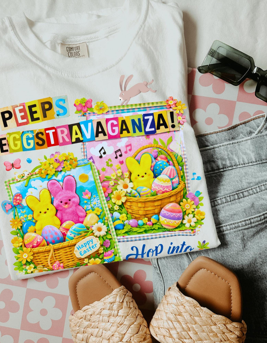 Peeps Eggstravaganza Easter Tee | Spring Chick T-Shirt Hop Into Season Holiday Outfit