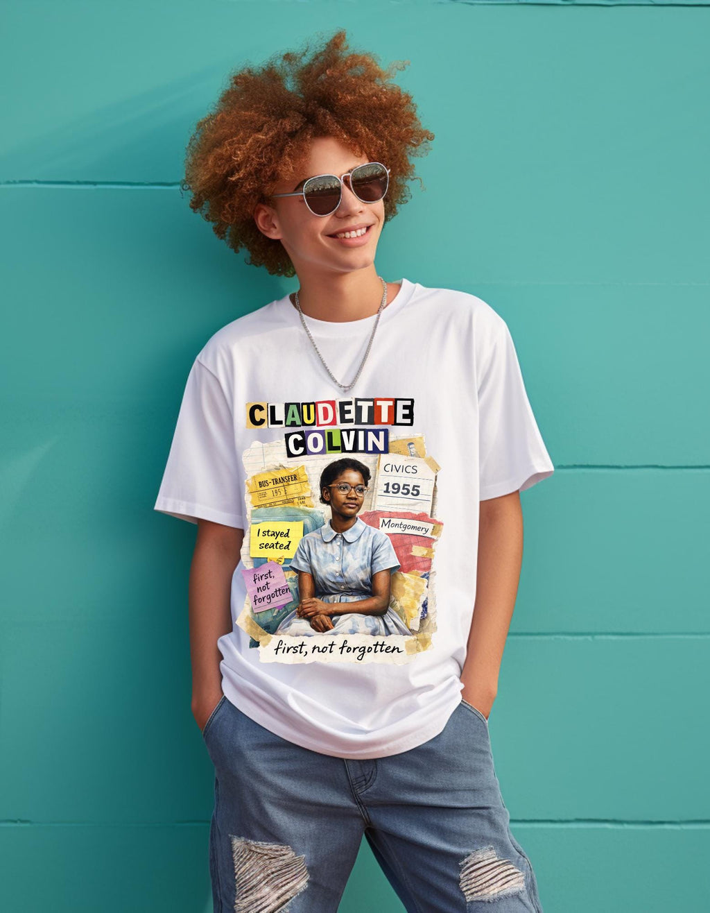 Claudette Colvin Portrait T-Shirt | Civil Rights Activist Graphic Tee