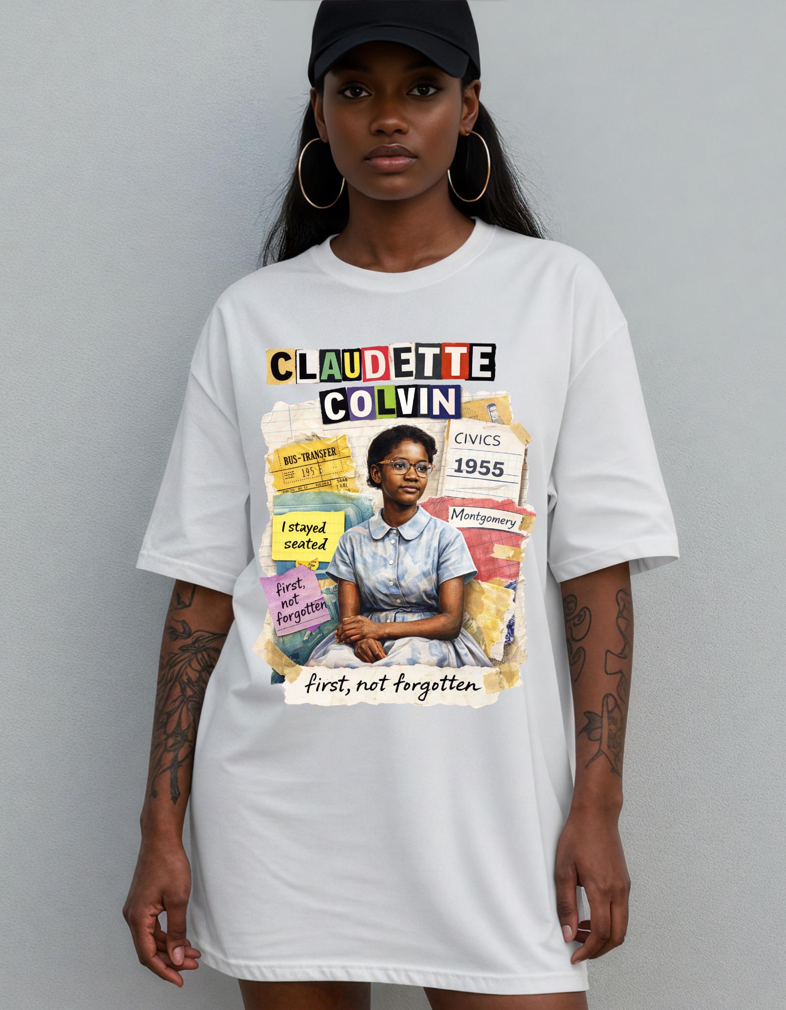 Claudette Colvin Portrait T-Shirt | Civil Rights Activist Graphic Tee
