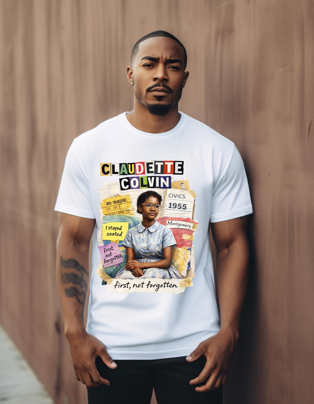 Claudette Colvin Portrait T-Shirt | Civil Rights Activist Graphic Tee