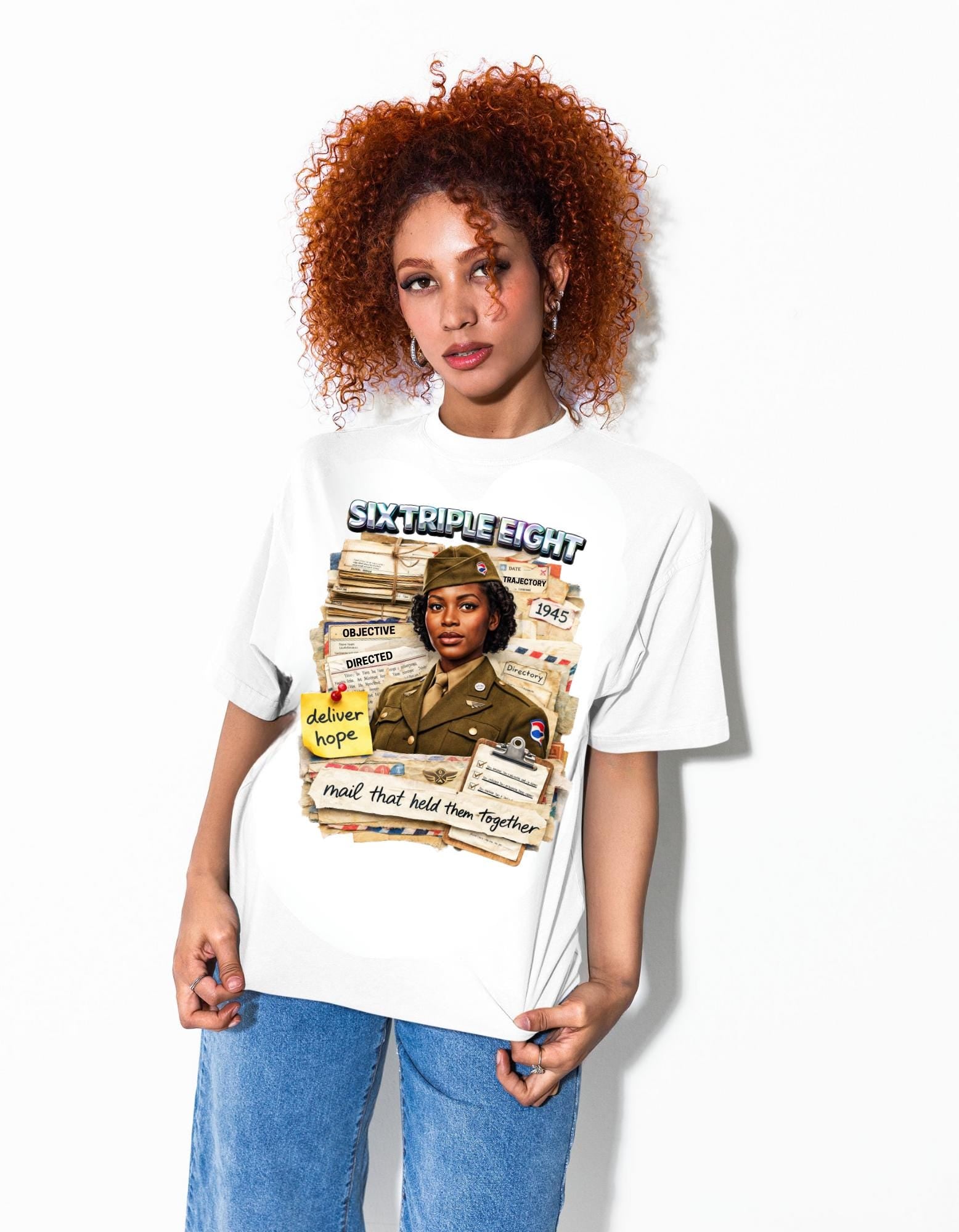 WWII Female Soldier Mail That Held Them Together T-shirt | 368th Tribute