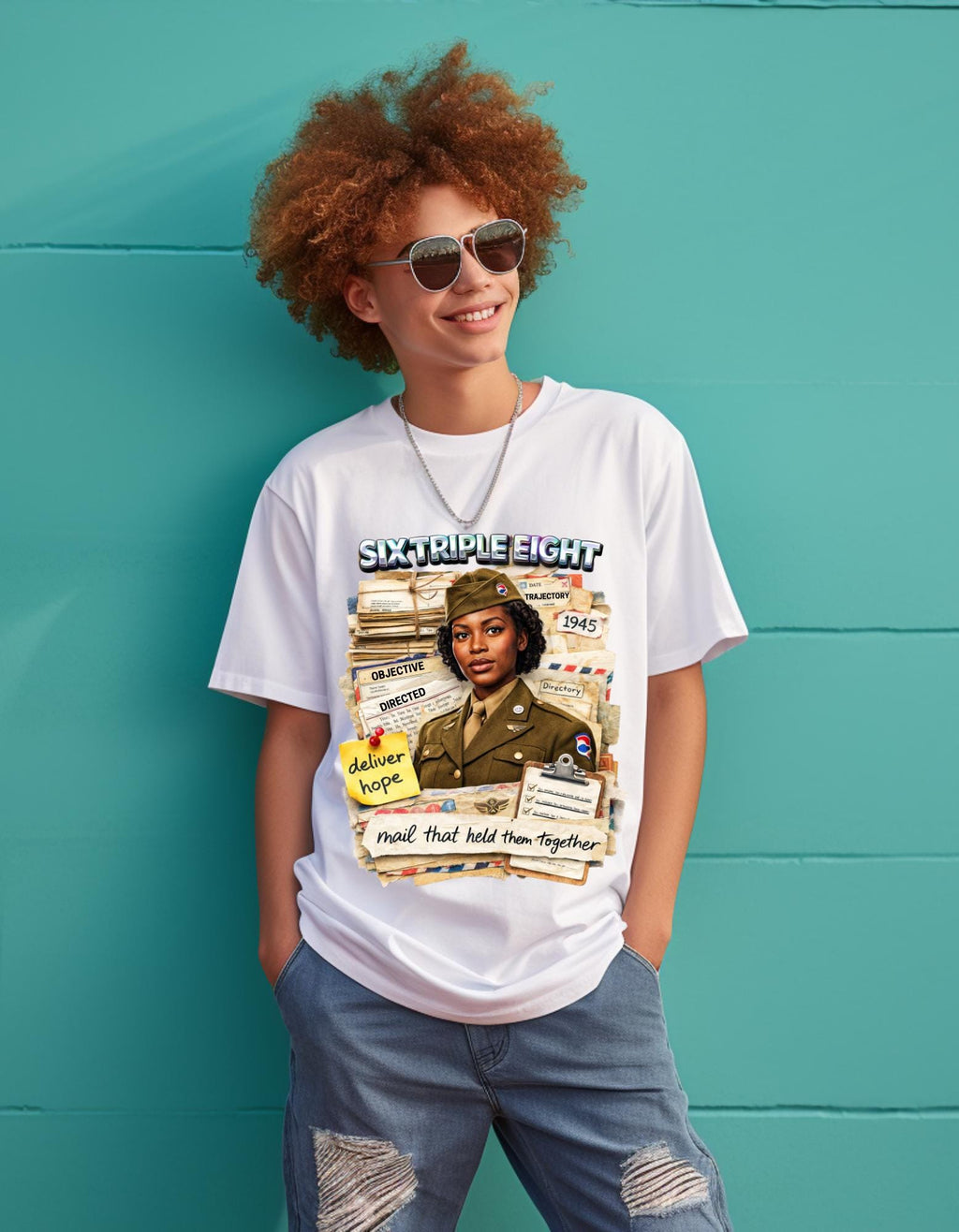 WWII Female Soldier Mail That Held Them Together T-shirt | 368th Tribute