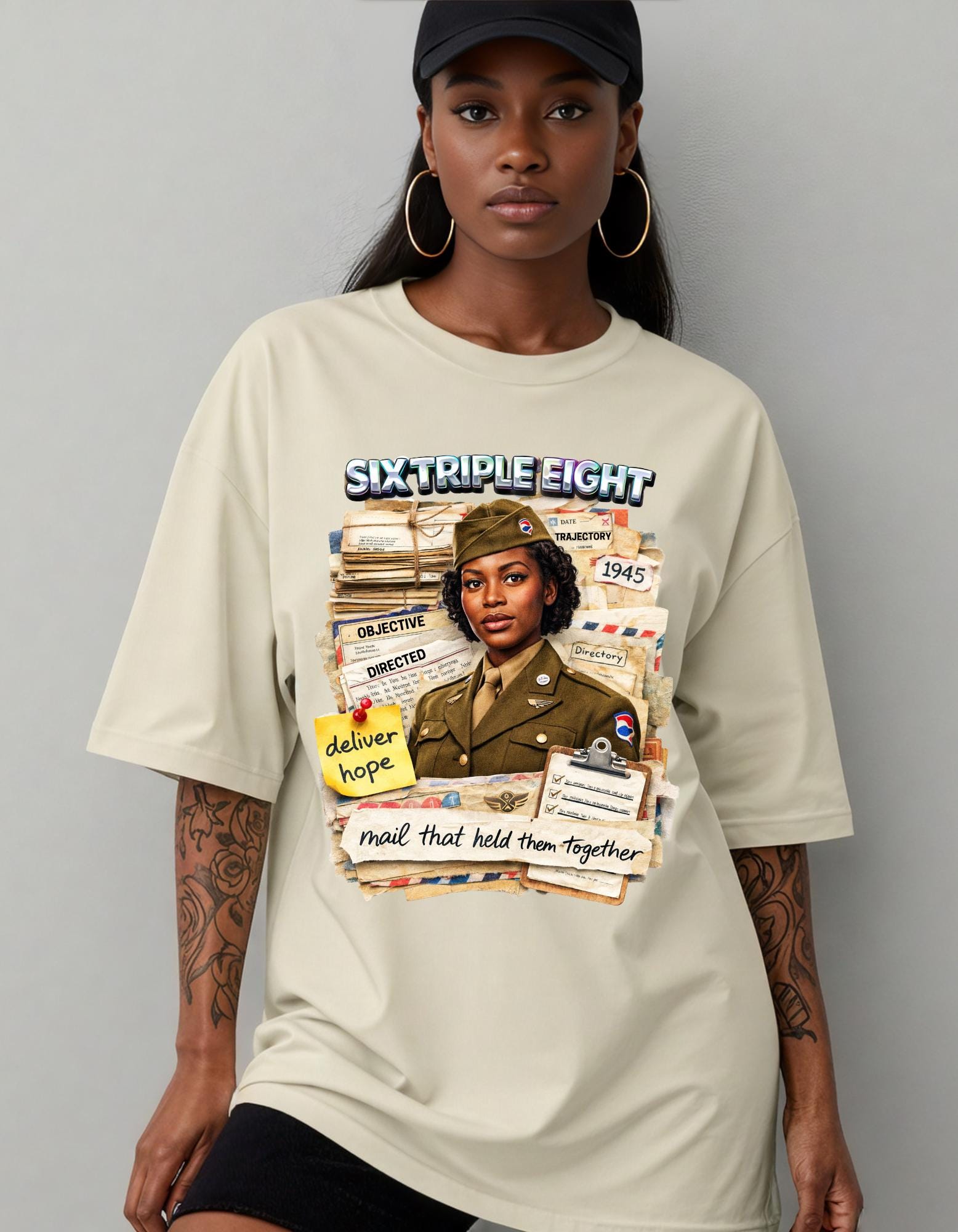 WWII Female Soldier Mail That Held Them Together T-shirt | 368th Tribute
