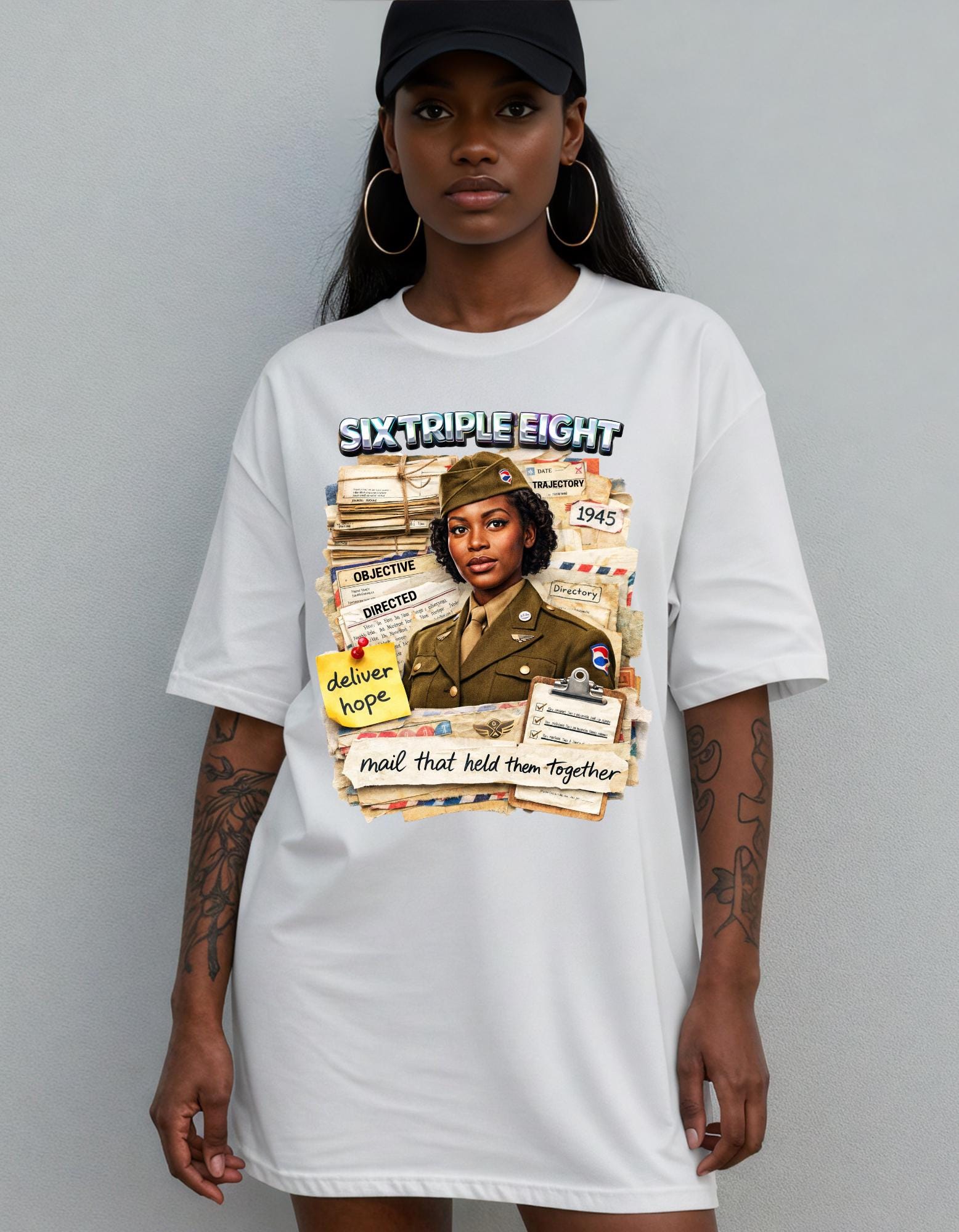 WWII Female Soldier Mail That Held Them Together T-shirt | 368th Tribute