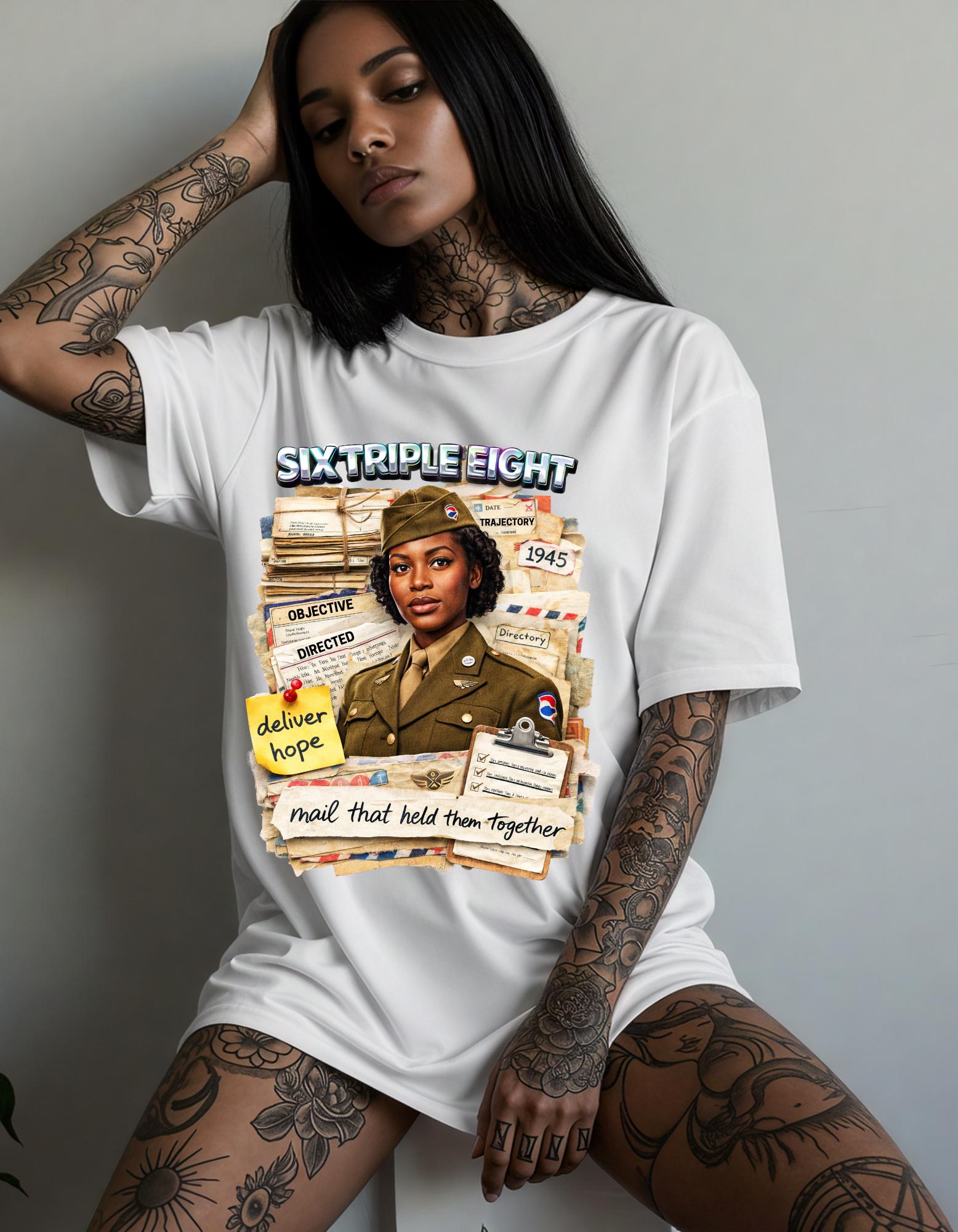 WWII Female Soldier Mail That Held Them Together T-shirt | 368th Tribute